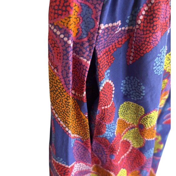 Sugarlips Asymetrical Boho Feminine Floral Lined Midi Dress W/Pockets Size Med - Picture 6 of 7